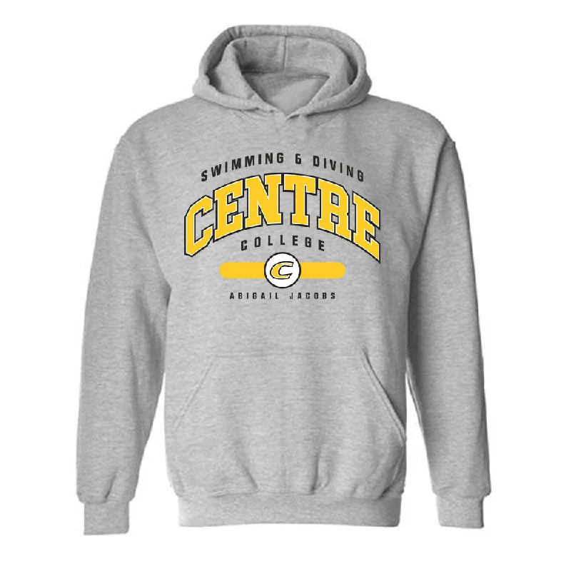 Centre College - NCAA Women's Swimming & Diving : Abigail Jacobs - Classic Fashion Shersey Hooded Sweatshirt Hoodie with Lace Feminine Delicate