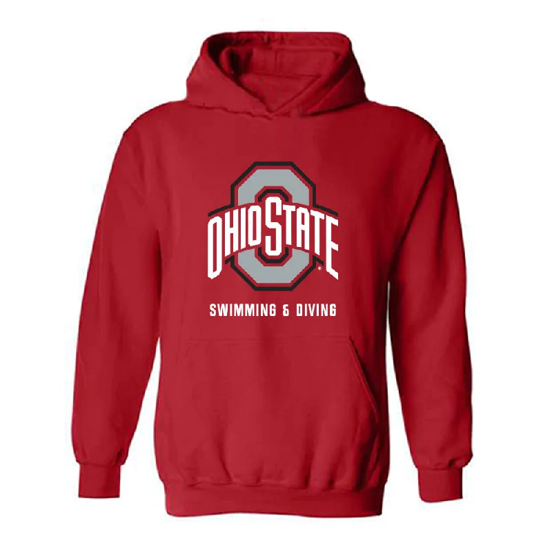 Ohio State - NCAA Women's Swimming & Diving : Ava DeAngelis - Classic Shersey Hooded Sweatshirt Hoodie with High Neck Warm Protective