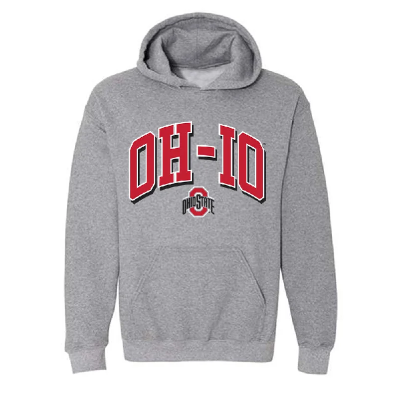 Ohio State - NCAA Women's Swimming & Diving : Nell Cagle - Classic Shersey Hooded Sweatshirt Hoodie with Color Block Contrast Stylish