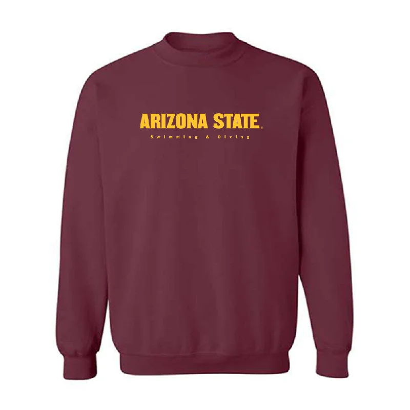 Arizona State - NCAA Women's Swimming & Diving : Kaelia Hughes - Classic Shersey Crewneck Sweatshirt Hoodie with Longline Fit Extended Stylish