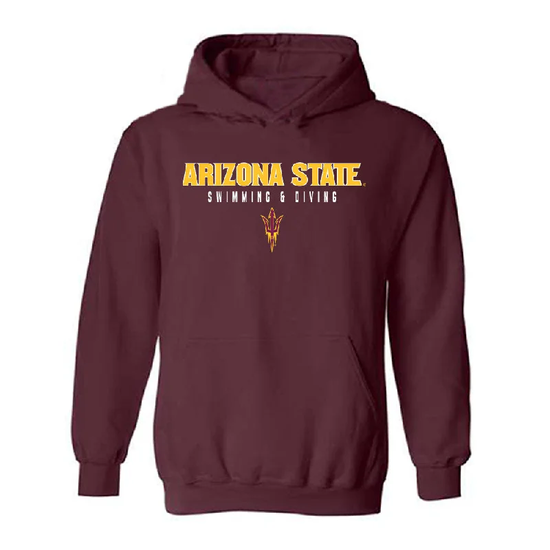 Arizona State - NCAA Women's Swimming & Diving : Haiden Schoessel - Classic Shersey Hooded Sweatshirt Hoodie with Strings Custom Fit Adjustable