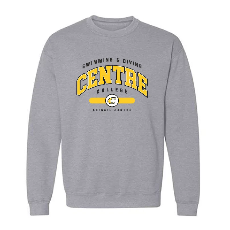 Centre College - NCAA Women's Swimming & Diving : Abigail Jacobs - Classic Fashion Shersey Crewneck Sweatshirt Hoodie with Illustration Artistic Creative