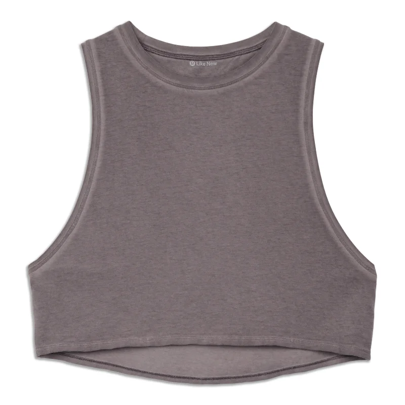 Cut Back Crop Tank Top - Resale cozy tank top