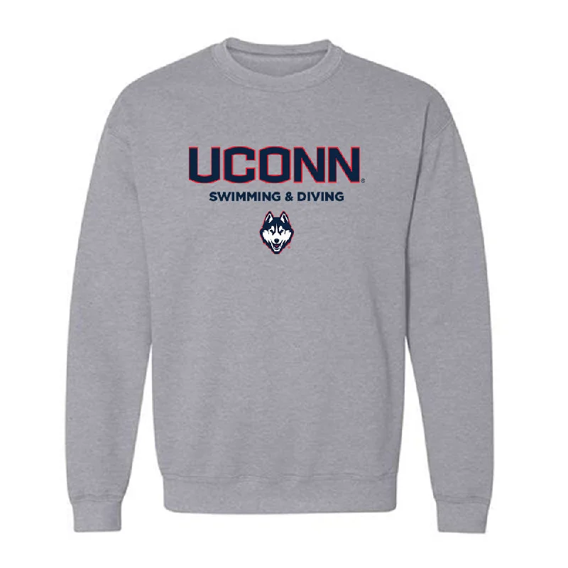 UConn - NCAA Women's Swimming & Diving : Zoey Griffin - Classic Shersey Crewneck Sweatshirt Hoodie with Turtle Neck Cozy Winter