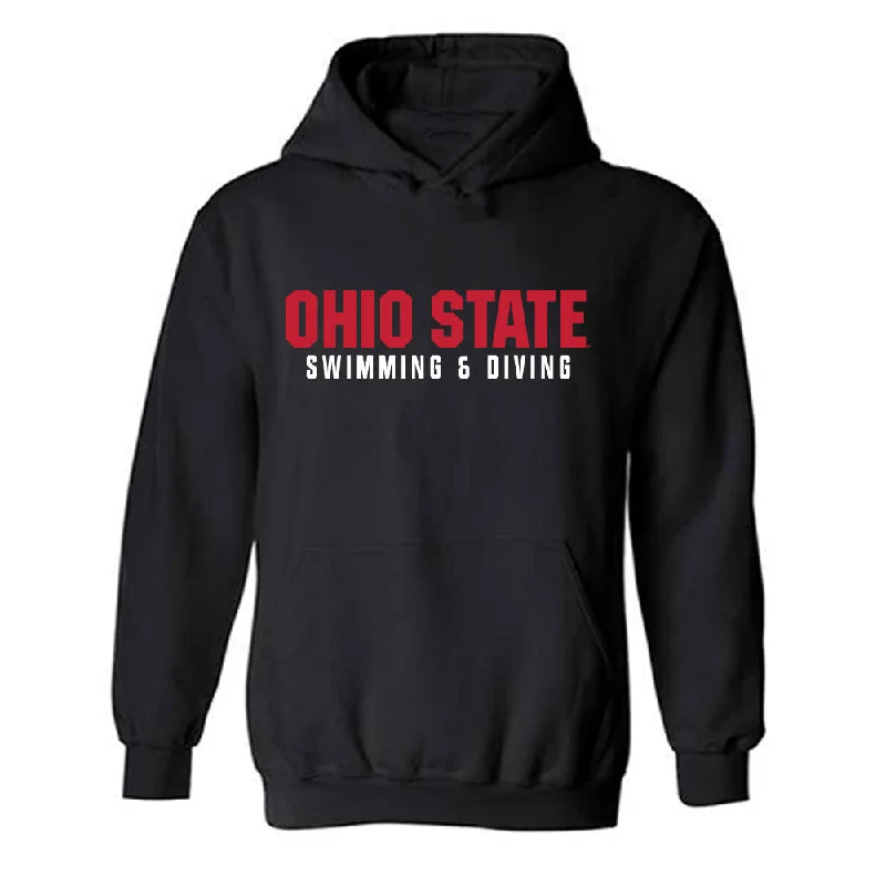 Ohio State - NCAA Women's Swimming & Diving : Nell Cagle - Classic Shersey Hooded Sweatshirt Hoodie with Hem Frayed Vintage Worn