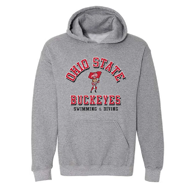 Ohio State - NCAA Women's Swimming & Diving : Nell Cagle - Classic Shersey Hooded Sweatshirt Hoodie with Mesh Breathable Sporty