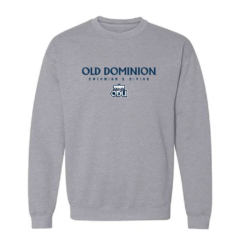 Old Dominion - NCAA Women's Swimming & Diving : Elissa Profaca - Classic Shersey Crewneck Sweatshirt Hoodie with Full-Zip Functional Layering