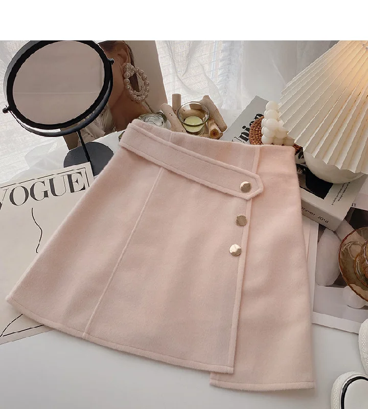 New Korean slim high waist light proof A-shaped skirt  5385 corduroy skirt durable