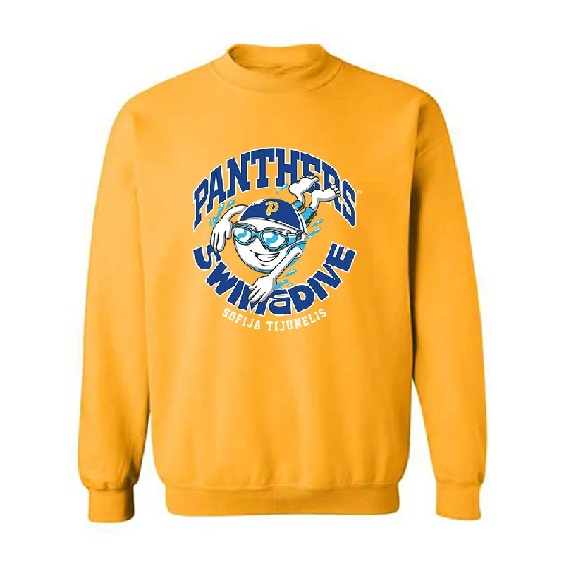 Pittsburgh - NCAA Women's Swimming & Diving : Sofija Tijunelis - Fashion Shersey Crewneck Sweatshirt Hoodie with Crew Neck Simple Timeless