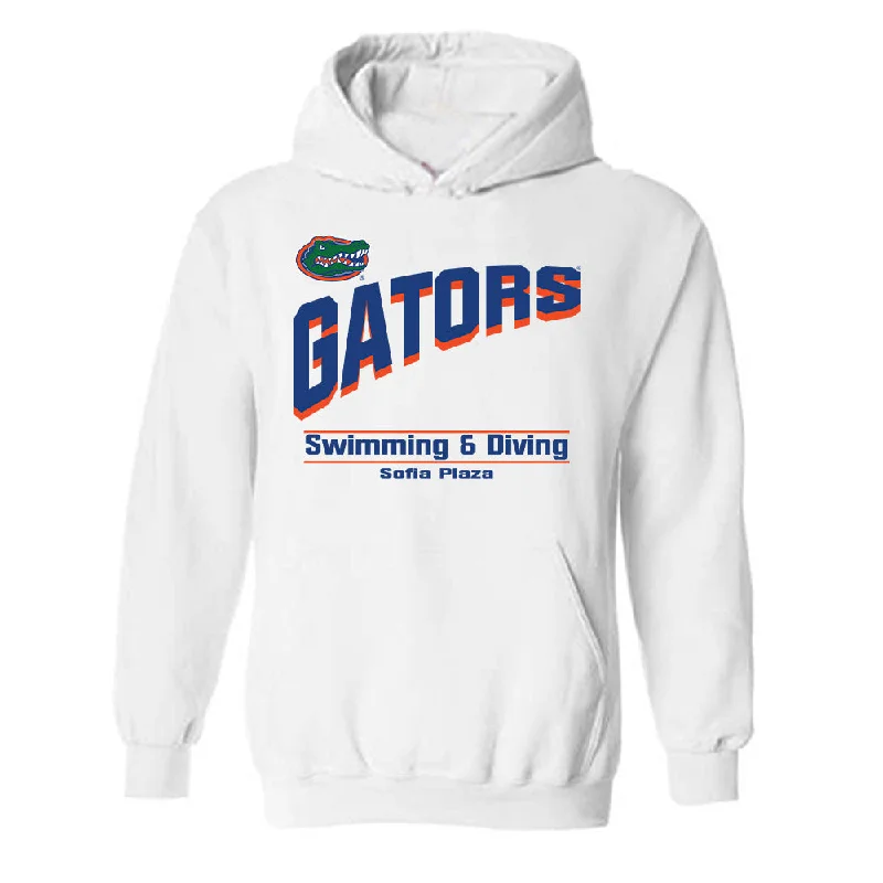 Florida - NCAA Women's Swimming & Diving : Sofia Plaza - Classic Shersey Hooded Sweatshirt Hoodie with Thumb Holes Functional Cozy