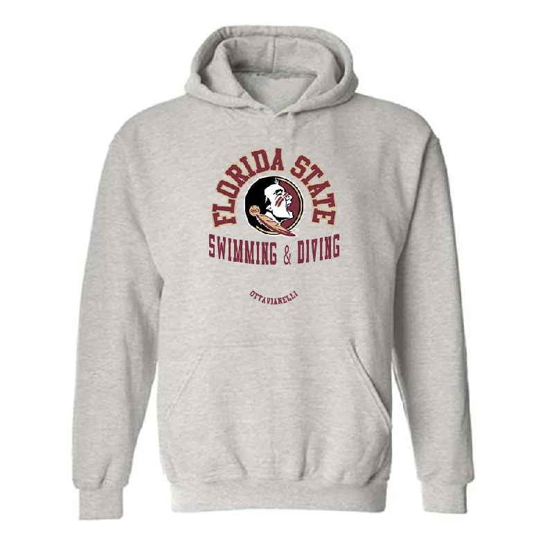 FSU - NCAA Women's Swimming & Diving : Arianna Ottavianelli - Classic Fashion Shersey Hooded Sweatshirt Hoodie with Hem Lace Feminine Delicate