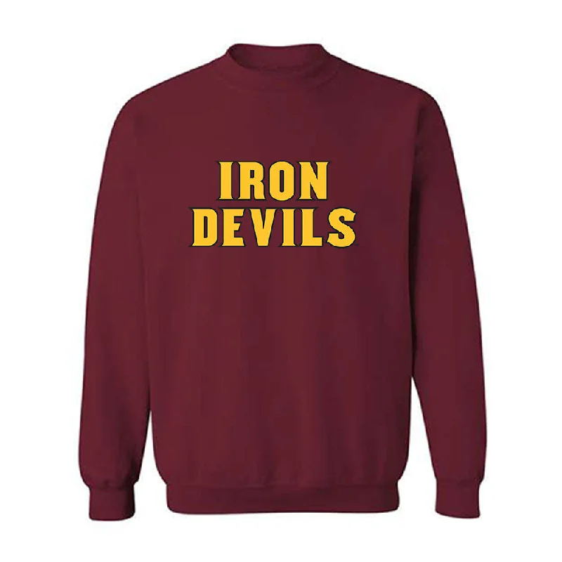 Arizona State - NCAA Women's Swimming & Diving : Kaelia Hughes - Replica Shersey Crewneck Sweatshirt Hoodie with Batwing Sleeves Loose Dramatic