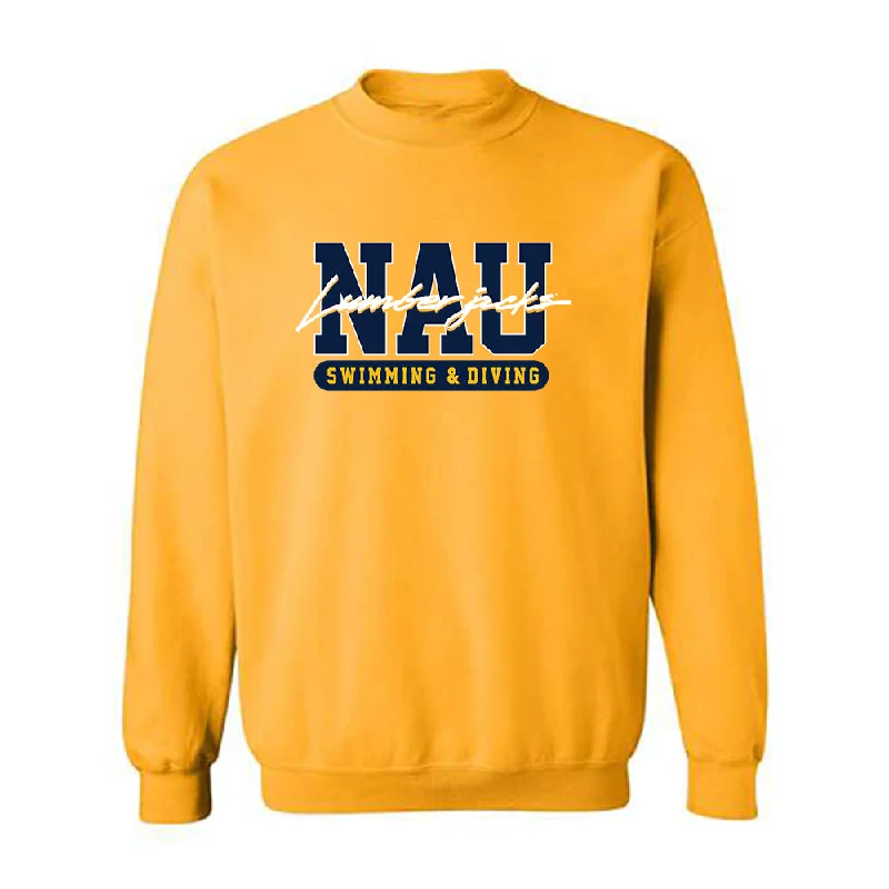 Northern Arizona - NCAA Women's Swimming & Diving : Cydnie Perkins - Classic Shersey Crewneck Sweatshirt Hoodie with Slit Hem Functional Movement