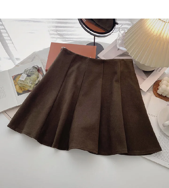 New Korean fashion age reducing versatile ins high waist pleated skirt 5409 wrap skirt elegant