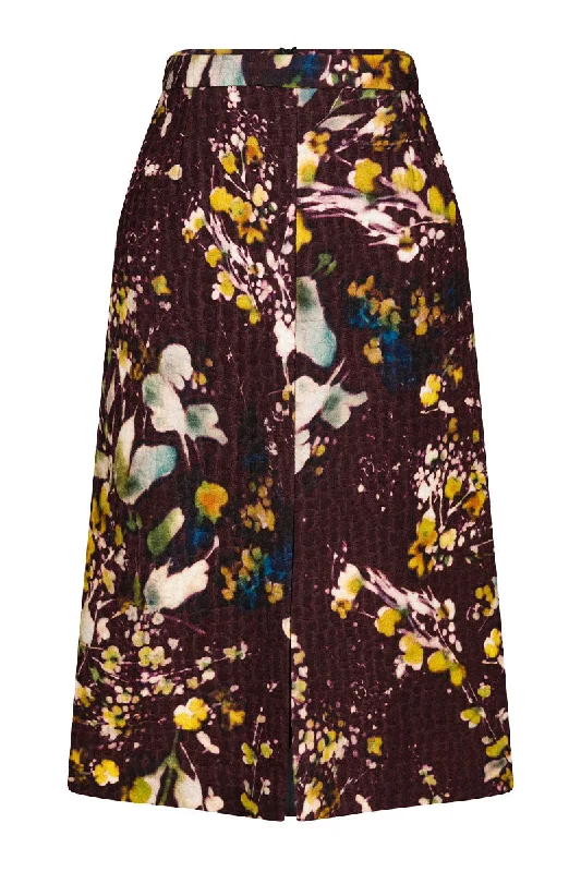 Shea Bleached Floral Skirt cashmere skirt fine