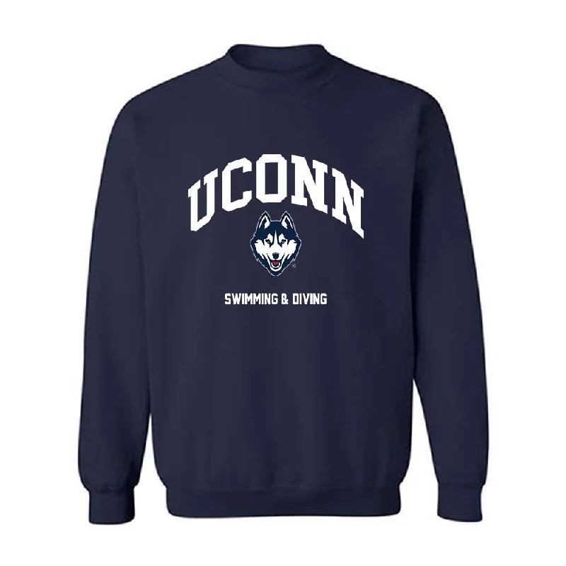 UConn - NCAA Women's Swimming & Diving : Zoey Griffin - Classic Shersey Crewneck Sweatshirt Hoodie with Double Zipper Versatile Adjustable