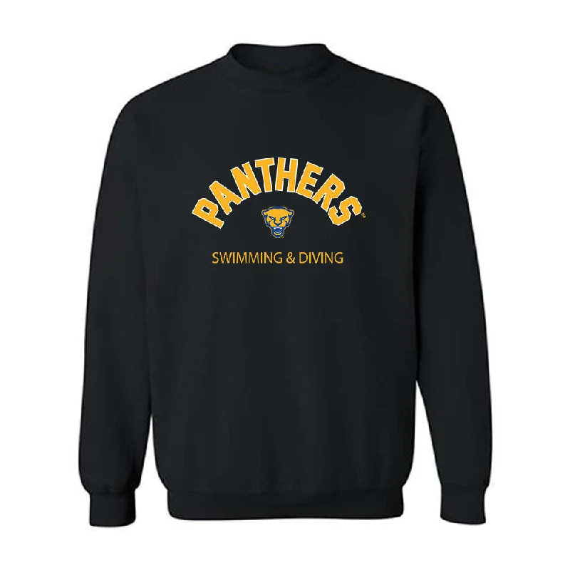 Pittsburgh - NCAA Women's Swimming & Diving : Tessa Mock - Classic Fashion Shersey Crewneck Sweatshirt Hoodie with Metallic Shiny Futuristic