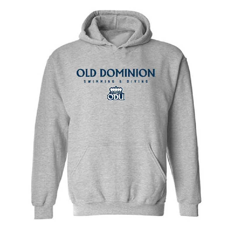 Old Dominion - NCAA Women's Swimming & Diving : Anna Bearor - Classic Shersey Hooded Sweatshirt Hoodie with Hem Fringe Bohemian Relaxed