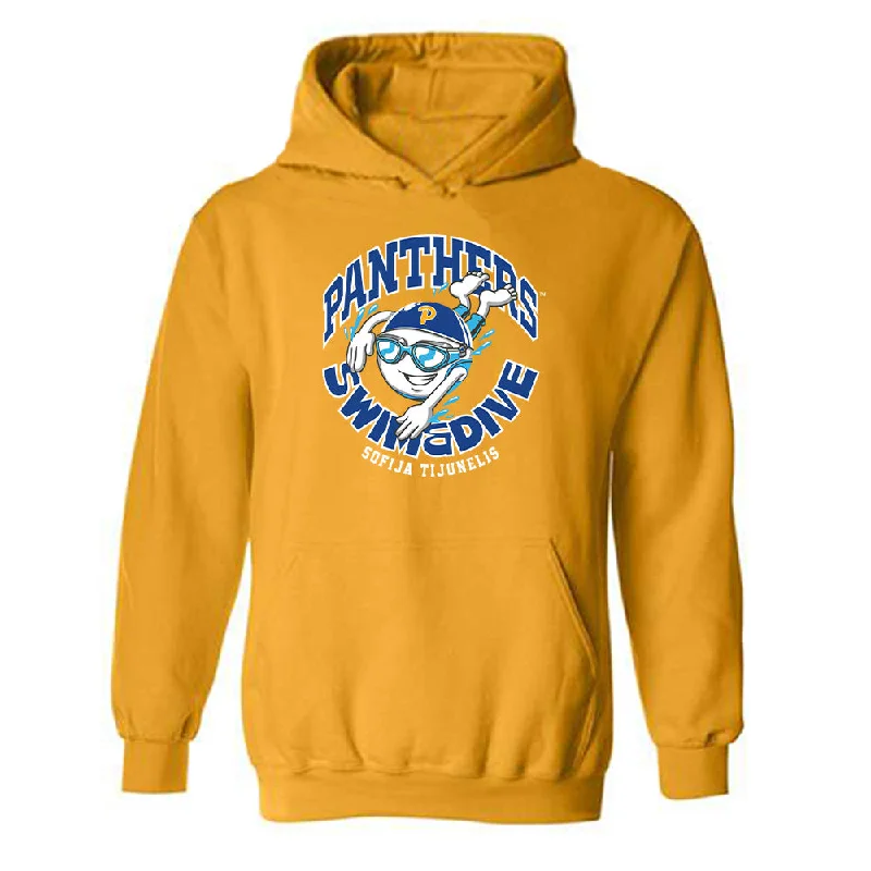 Pittsburgh - NCAA Women's Swimming & Diving : Sofija Tijunelis - Fashion Shersey Hooded Sweatshirt Hoodie with Relaxed Fit Easy Casual