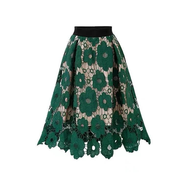 Fashion lace skirt, A-line short skirt  3630 cashmere skirt rich