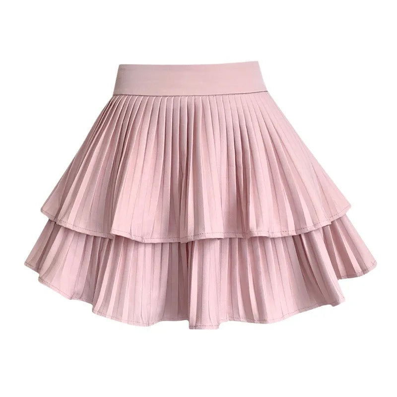 Wjczt Women Summer Chiffon Mini Skirt Ruffles Vintage Big Large Club Plus Sizes Casual Elegant Party Fashion Loose Skirts leather skirt durable