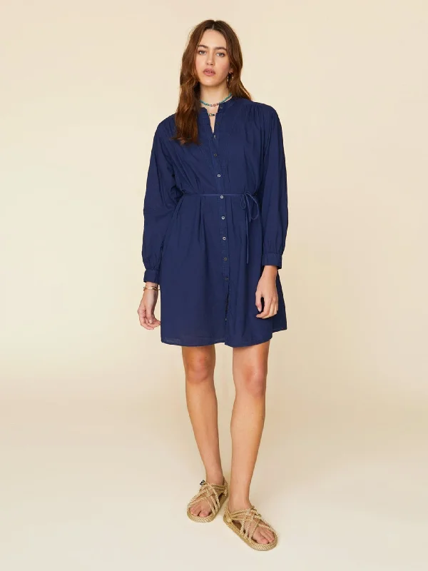 Ls Dress X324119 Winnie Dress Navy Tunics Distressed trendy