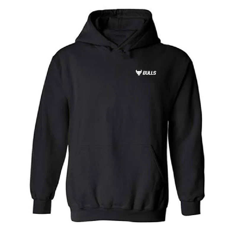 Buffalo - NCAA Women's Swimming & Diving : Amanda Jurgelon - Hooded Sweatshirt Hoodie with Typography Text Message