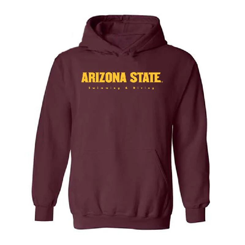 Arizona State - NCAA Women's Swimming & Diving : Brooke Larweth - Classic Shersey Hooded Sweatshirt Hoodie with Emblem Brand Identity