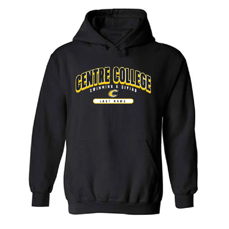 Centre College - NCAA Women's Swimming & Diving : Abigail Jacobs - Classic Fashion Shersey Hooded Sweatshirt Hoodie with Emblem Brand Identity