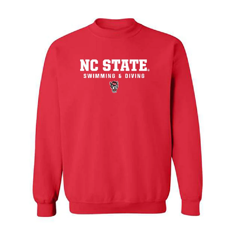 NC State - NCAA Women's Swimming & Diving : Katherine Helms - Classic Shersey Crewneck Sweatshirt Hoodie with Toggle Buttons Decorative Unique