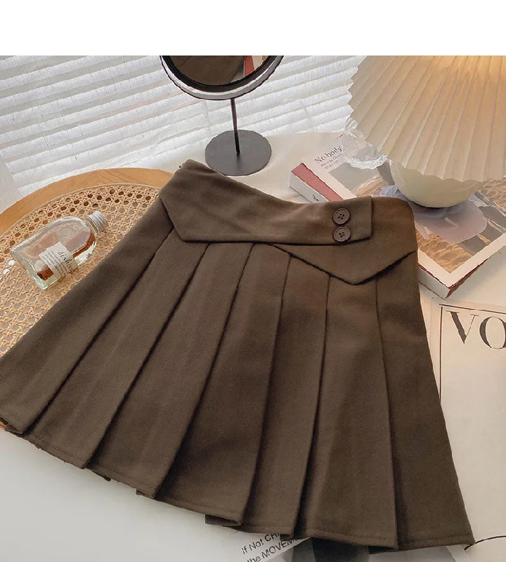 Pleated skirt for women slim fashion high waist A-line skirt fashion  5440 summer skirt style