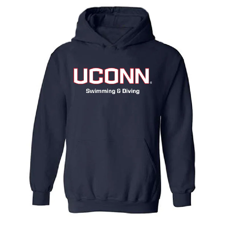 UConn - NCAA Women's Swimming & Diving : Zoey Griffin - Classic Shersey Hooded Sweatshirt Hoodie with Crew Neck Simple Timeless