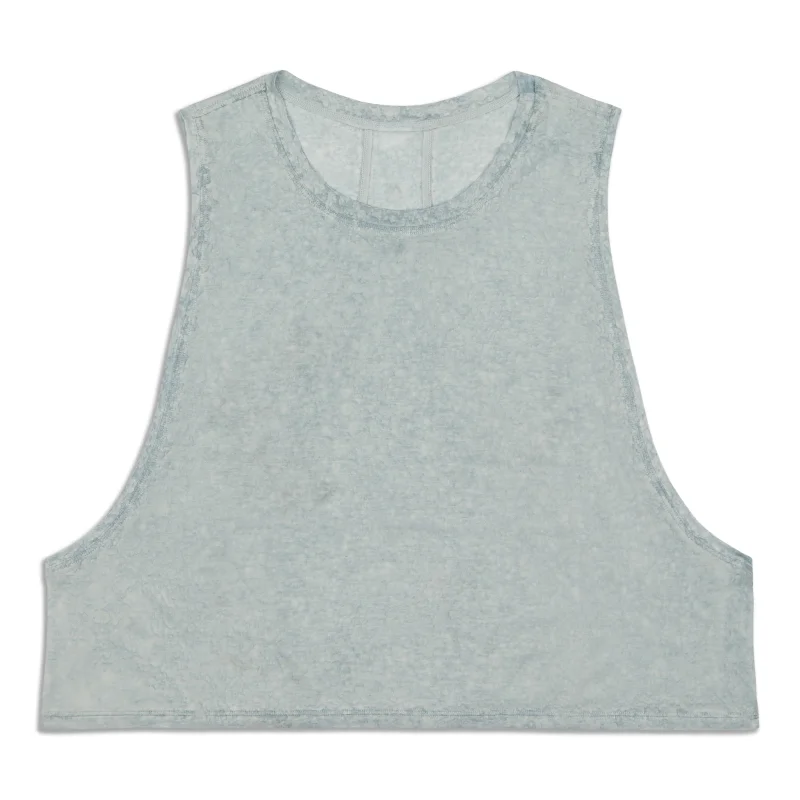 Cut Back Crop Tank Top - Resale cotton tank top