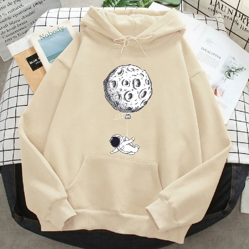 Printed Hoodies Loose Casual For Men And Women Hoodie with Hem Elastic Stretchable Comfortable