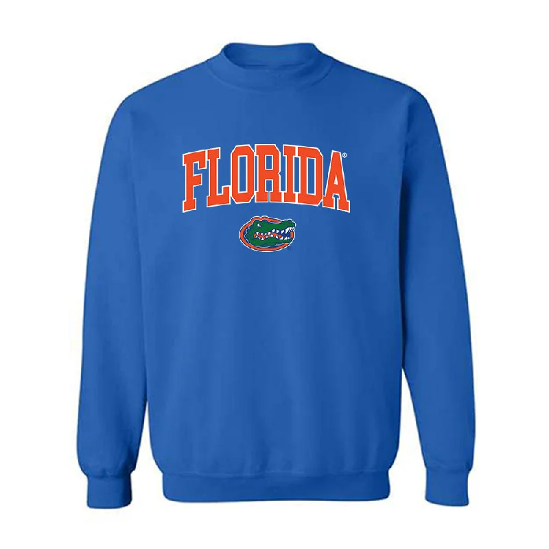 Florida - NCAA Women's Swimming & Diving : Sofia Plaza - Generic Shersey Crewneck Sweatshirt Hoodie with Stripes Bold Sporty