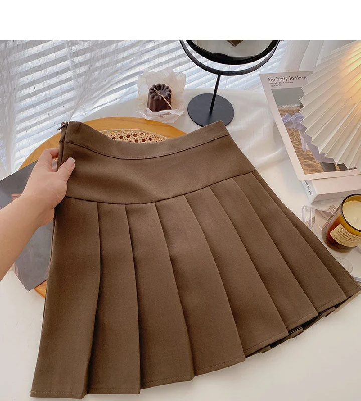 New Korean versatile slim A-line high waist skirt  5386 cashmere skirt rich