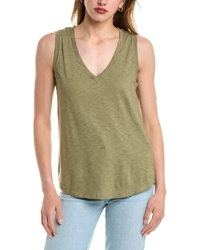 Socialite Slub Tank gold tank top