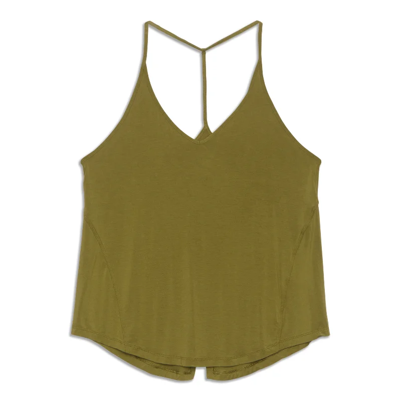 -Silk Yoga Tank Top - Resale lemon yellow tank