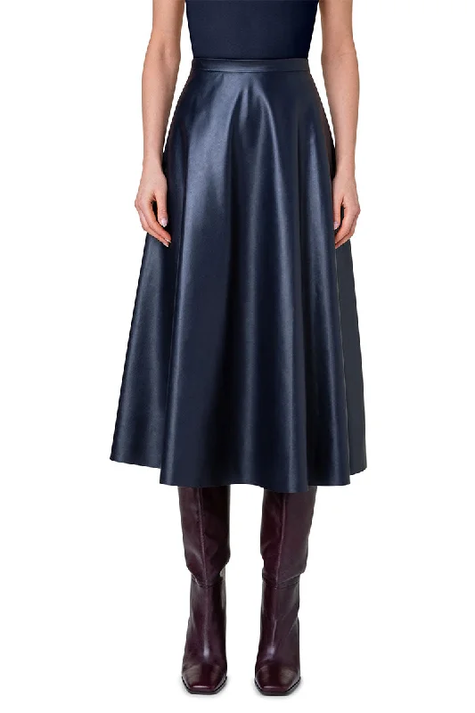 Vegan Leather Skirt wool skirt warm