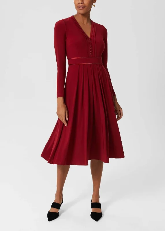 Leslie Dress 0222/5230/9845l00 Deep-Red Tunics Running lightweight