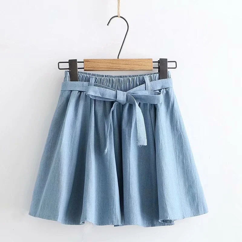 New style, sweet, little fresh denim skirt, students elastic-waisted MINI skirt  3613 lace skirt elegant