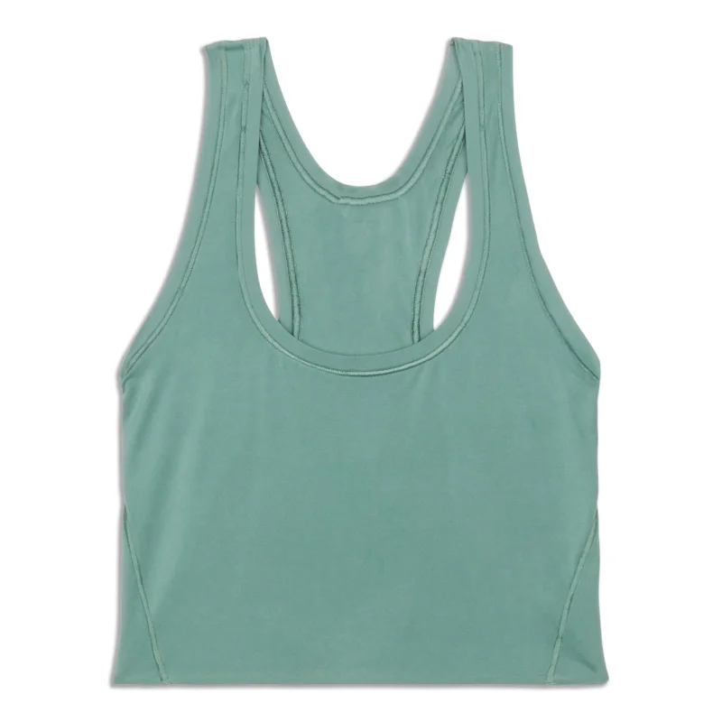 Wundermost Ultra-Soft Scoop-Neck Cropped Tank - Resale layering tank top