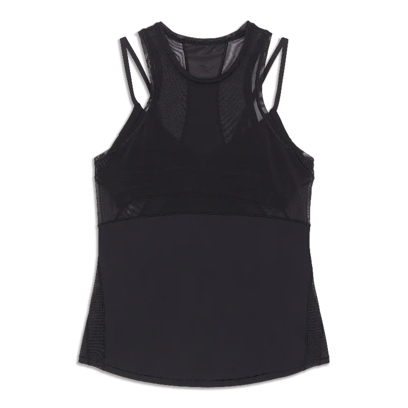 Fresh In Mesh Tank Top - Resale fitness tank top