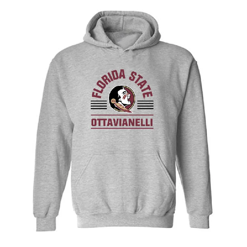 FSU - NCAA Women's Swimming & Diving : Arianna Ottavianelli - Classic Fashion Shersey Hooded Sweatshirt Hoodie with Hem Detail Decorative Unique