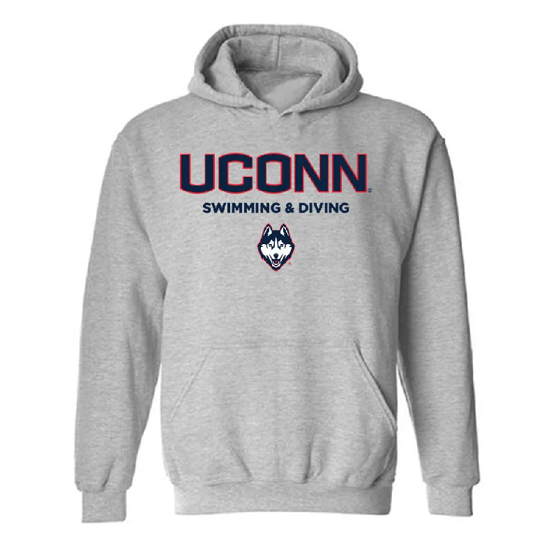 UConn - NCAA Women's Swimming & Diving : Zoey Griffin - Classic Shersey Hooded Sweatshirt Hoodie with Set-In Sleeves Structured Classic