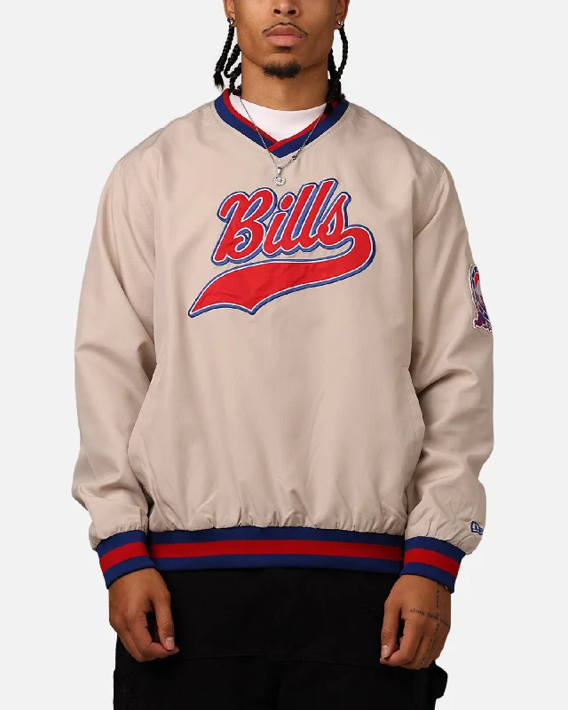 New Era Buffalo Bills Sports Classics Pullover Windbreaker Stone/OTC Surplice Neck Pullover