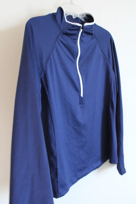 Vineyard Vines Performance Navy Blue 1/2 Zip Pullover | L Honey Neck Pullover