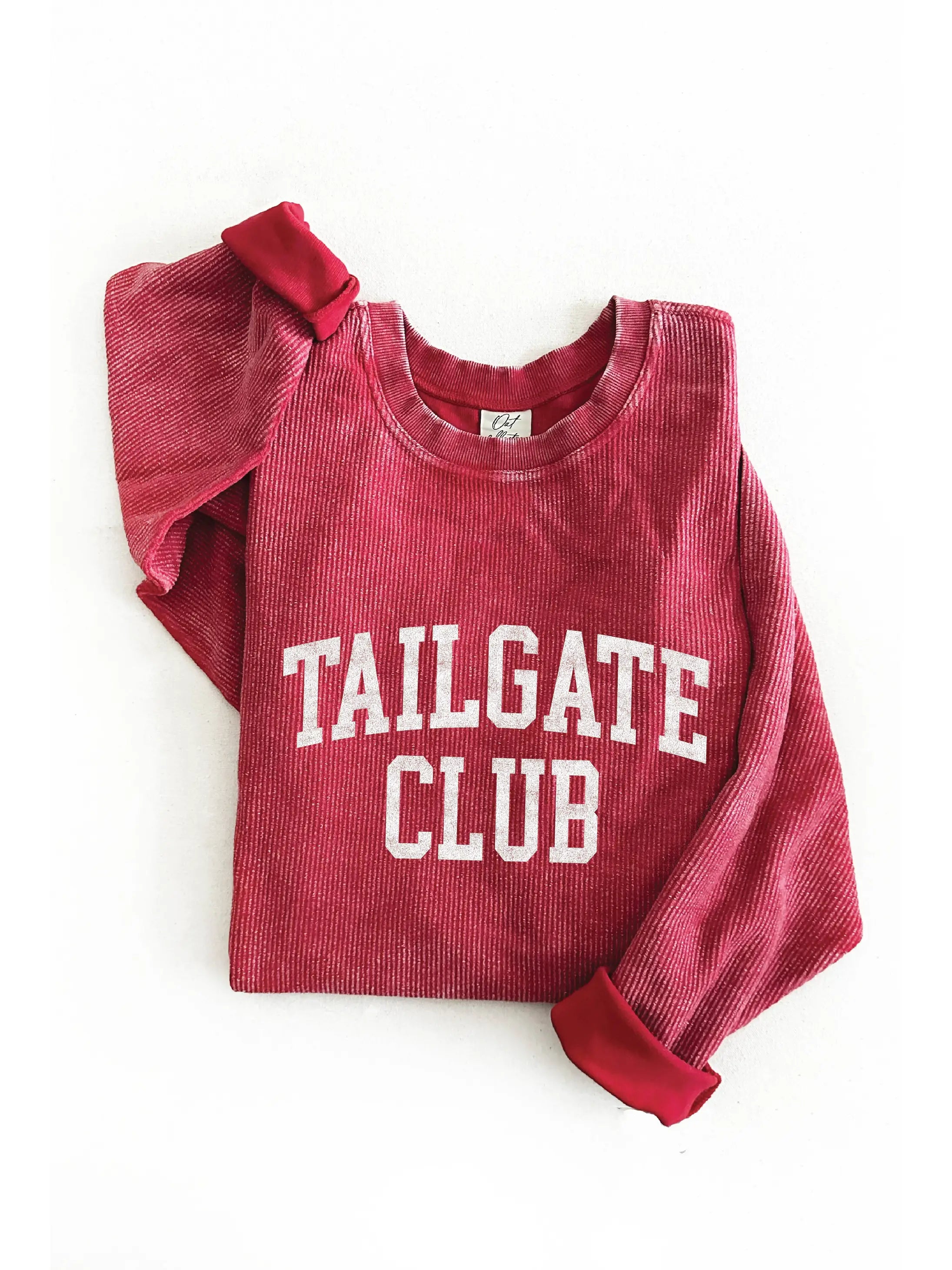 Cranberry Tailgate Club Vintage Pullover Gathered Sleeve Pullover