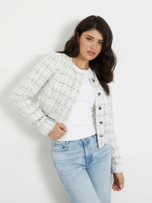 SOFIA TWEED JACKET Herringbone Jacket Houndstooth Jacket Plaid Jacket