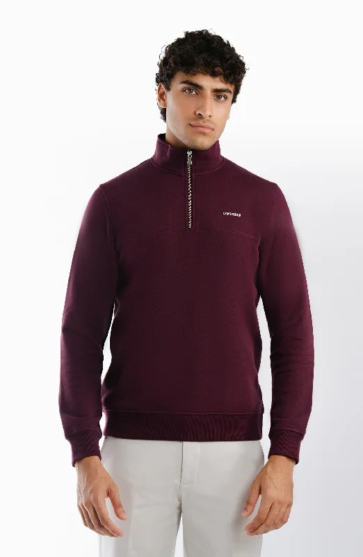 Fleece Pullover - Maroon Cap Sleeve Casual